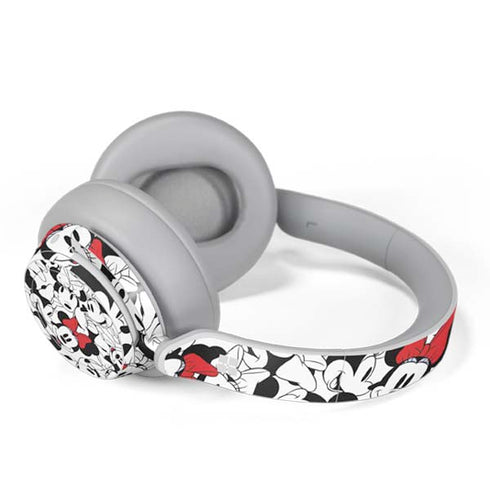Disney Minnie Mouse Red Color Pop Face Pattern Surface Headphones Skin